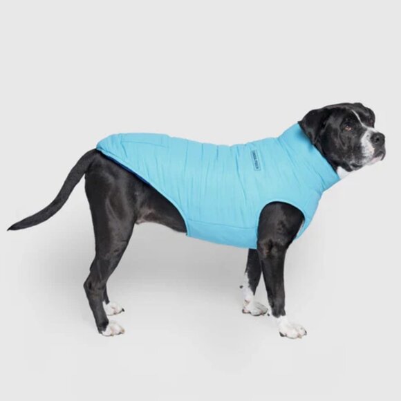 Canada Pooch Reversible Puffer Vest Blue/Teal - Picture 3 of 5